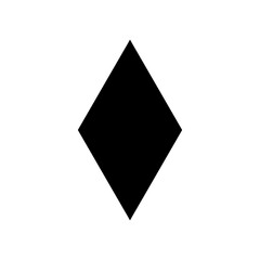 Black rhomb or rhombus shape icon