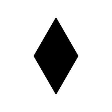 Black rhomb or rhombus shape icon