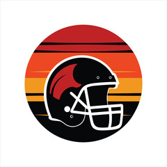 Football Helmet Silhouette T-Shirt Artwork