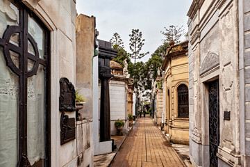 The Cemetery La Recoleta in Buenos Aires in Argentina
