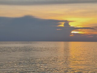 sunset over the sea