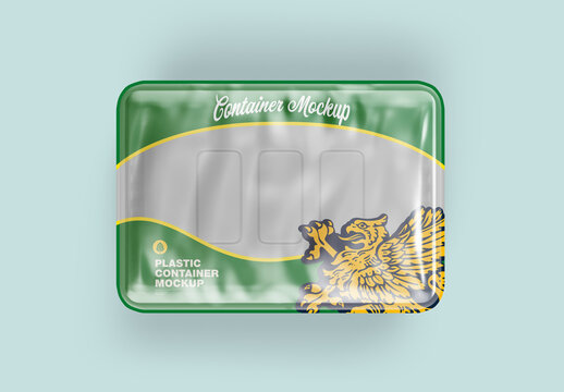 Plastic Food Tray Mockup