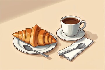 coffee and croissant