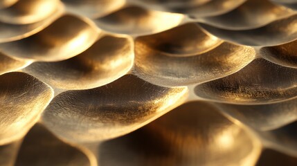 Gold scale texture pattern with soft highlights