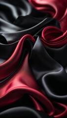 red satin background