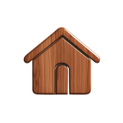 Simple House Icon Isolated on White Background for Real Estate or Web Design

