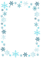 Snowflake Frame – Winter Watercolor Border