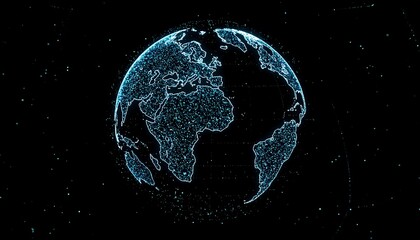 Naklejka premium Digital representation of Earth (1)