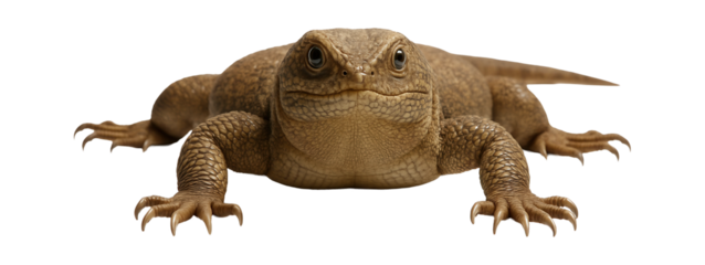 Lizard with muted brown scales and broad body