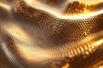 Abstract golden surface with intricate texture and shine