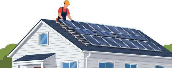 Solar panel installation residential home energy efficiency renewable power roof