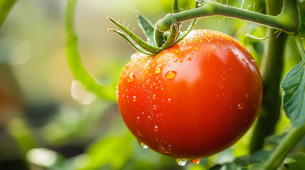 Tomatoes vitami bright red tomato with dropl
