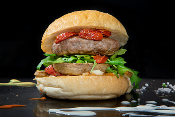 panini hamburger, ripieno, polpette, melanzane, pomodoro, insalata uova, zucchine, prosciutto,...