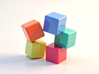 Obraz premium カラフルなキューブ