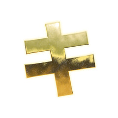 Shining golden Japanese Katakana 