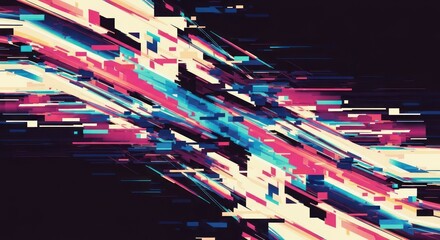 Digital glitch effect abstract background design
