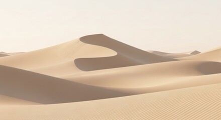 Serene Desert Dunes: Abstract Sand Landscape Photography