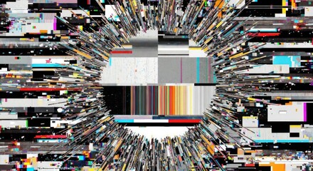 Digital Glitch Effect Abstract Background Design