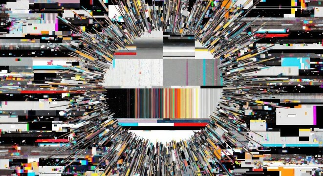 Digital Glitch Effect Abstract Background Design
