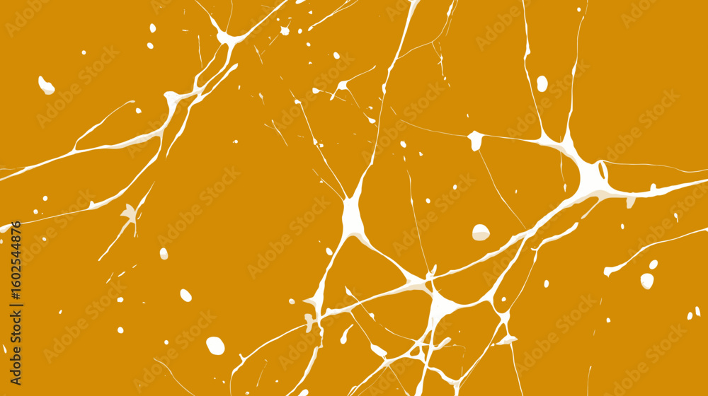 Poster abstract white vector background with splatter effect on orange