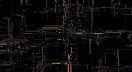 Digital glitch effect abstract black background