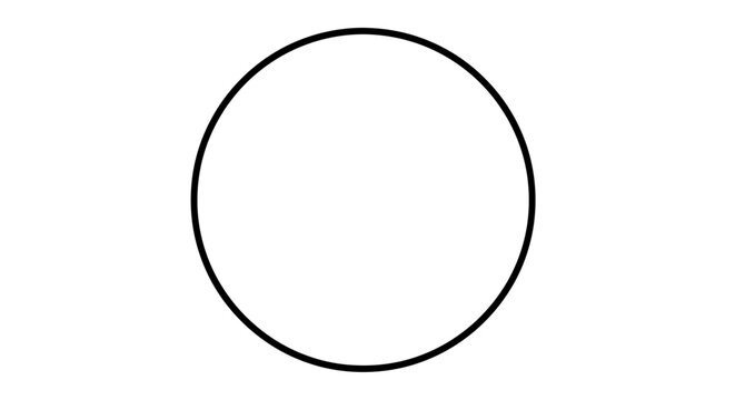 Clean and Simple Circle Illustration with a Minimalist Aesthetic Perfectly Round Isolated on a Pure White Background and Smooth