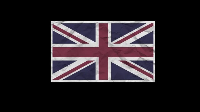 An animation of the UnitedKingdom flag unfolding as if it were a piece of paper.