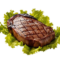 grilled beef steak with vegetables