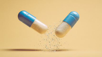 This Tablets are depicted in mid-air, showing the details of ingredients and potential treatments.