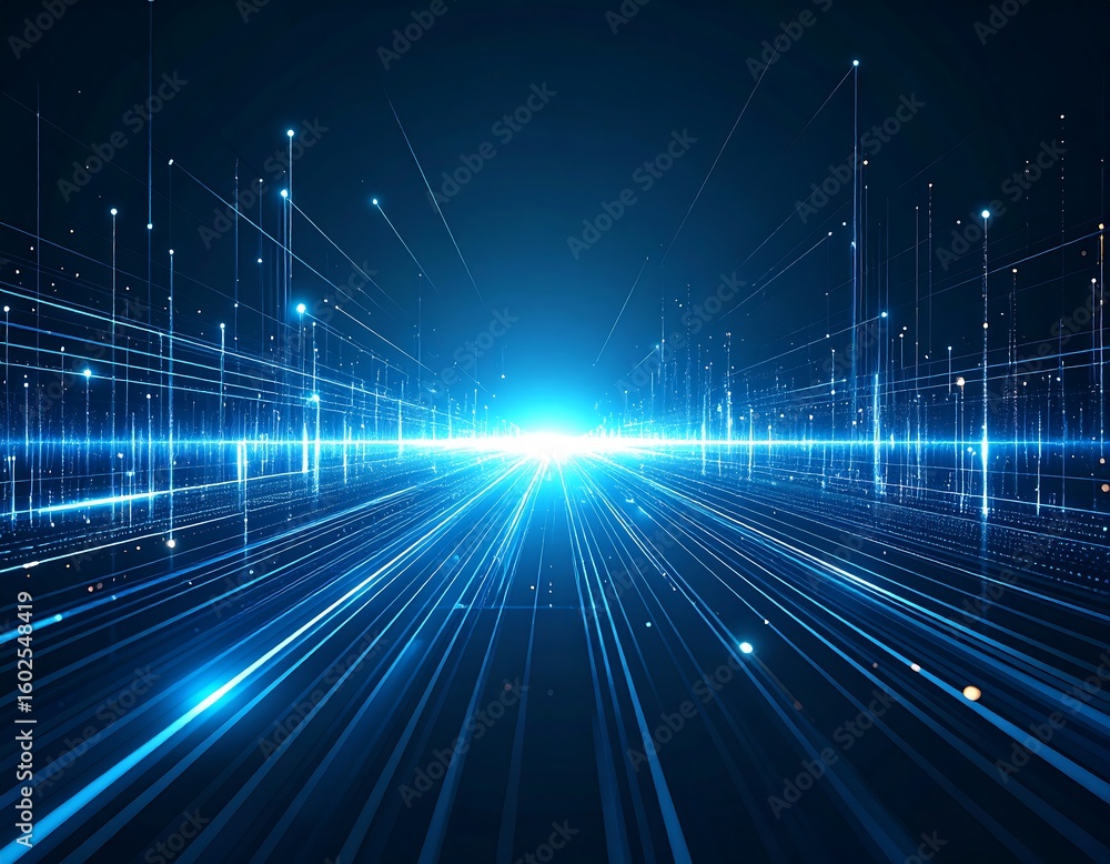 Poster abstract technology network connection digital data