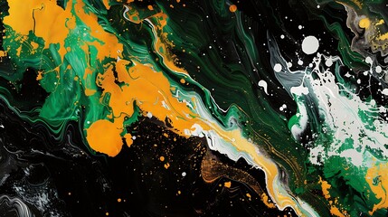 oil paint on the surface