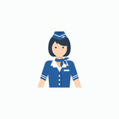 Flight attendant, female, uniform, airline, service, profession.