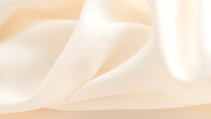Obraz premium Folded Off-White Fabric Texture with Smooth Lighting – Clean and Soft Close-Up Background for Phone or Laptop Wallpaper, Neutral Toned Design for Digital Aesthetic and Presentation Use
