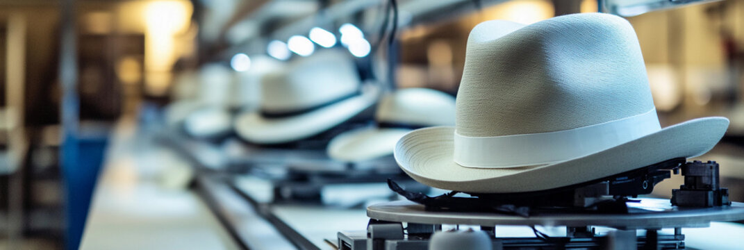 Crafting hats in a workshop with precision and care Generative AI
