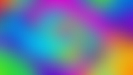 Photo of a vibrant and fluid abstract gradient of rainbow colors with a soft grainy texture
