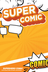 comic book page cover design concept