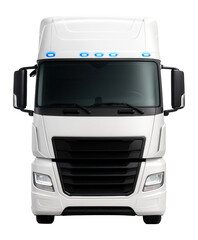 High-roof truck cab featuring wide windshield and rectangular side mirrors