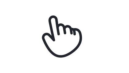 Obraz premium Simple hand pointing upward