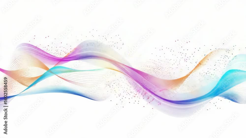 Poster vibrant, modern abstract design with fluid lines and soft color gradients.
