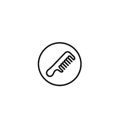 Hair comb vector icon, simple black outline symbol for haircare and barbershop.