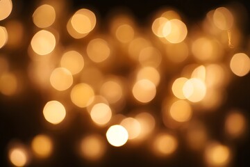 Golden Bokeh Light Background with Soft Glow – Dreamy Overlay for Text and Design Projects