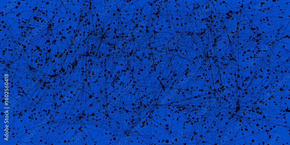 Poster abstract vector background with dark lines on blue surface