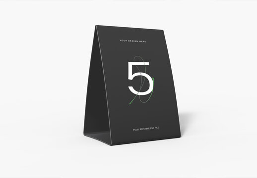 Table Tent Mockup Isolated