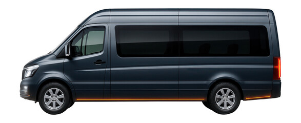 Minibus equipped with front fog lights and wide rear window