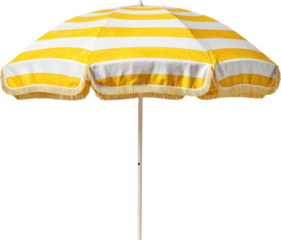 Yellow umbrella – cut out object on transparent background