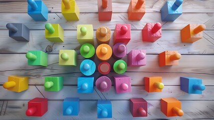 colorful plastic caps