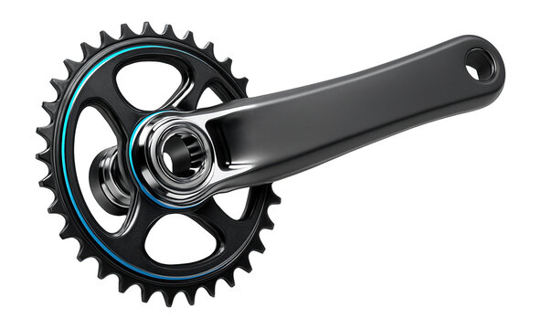 Cross-country bike crankset with hollow forged arms and direct-mount chainring interface