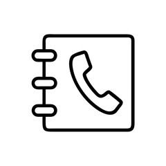 Simple contact list design features a phone icon on agenda page. Contact list for keeping important numbers organized and accessible, perfect for business or personal use.