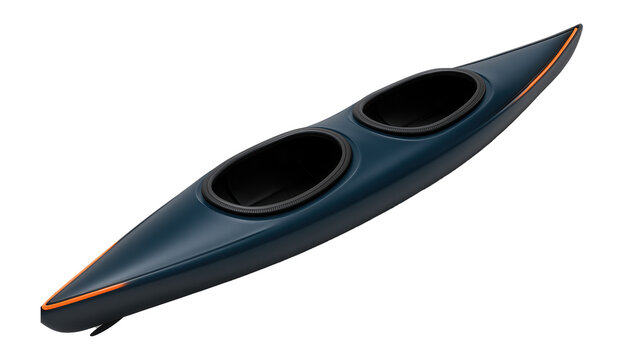 Tandem kayak with two cockpits and streamlined hull