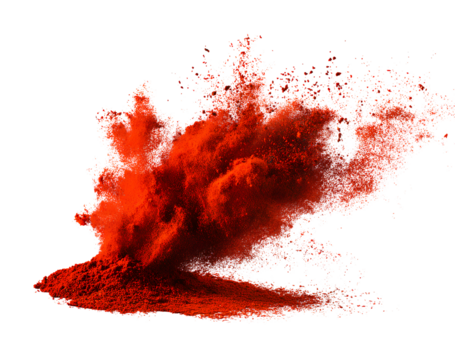  Red ribbon bow floating isolated on transparent background